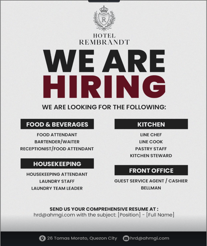 We are hiring